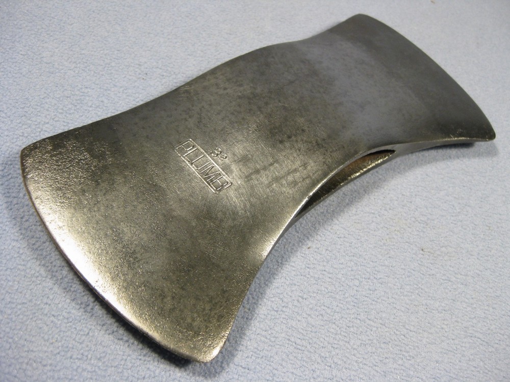 VINTAGE PLUMB 3 1/2 LB DOUBLE BIT AXE HEAD