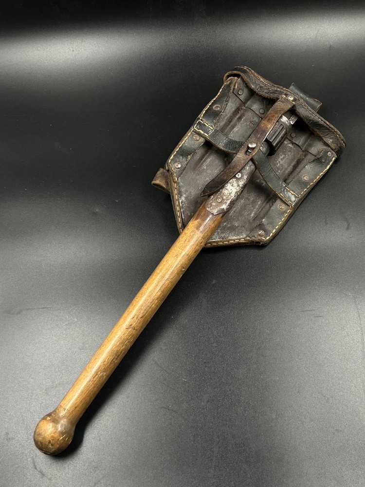 German Folding Entrenching Tool in Carrier.
