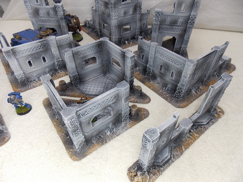 WARGAMING TERRAIN PAINTED, MEGA BUNDLE SET OF 9 PIECES