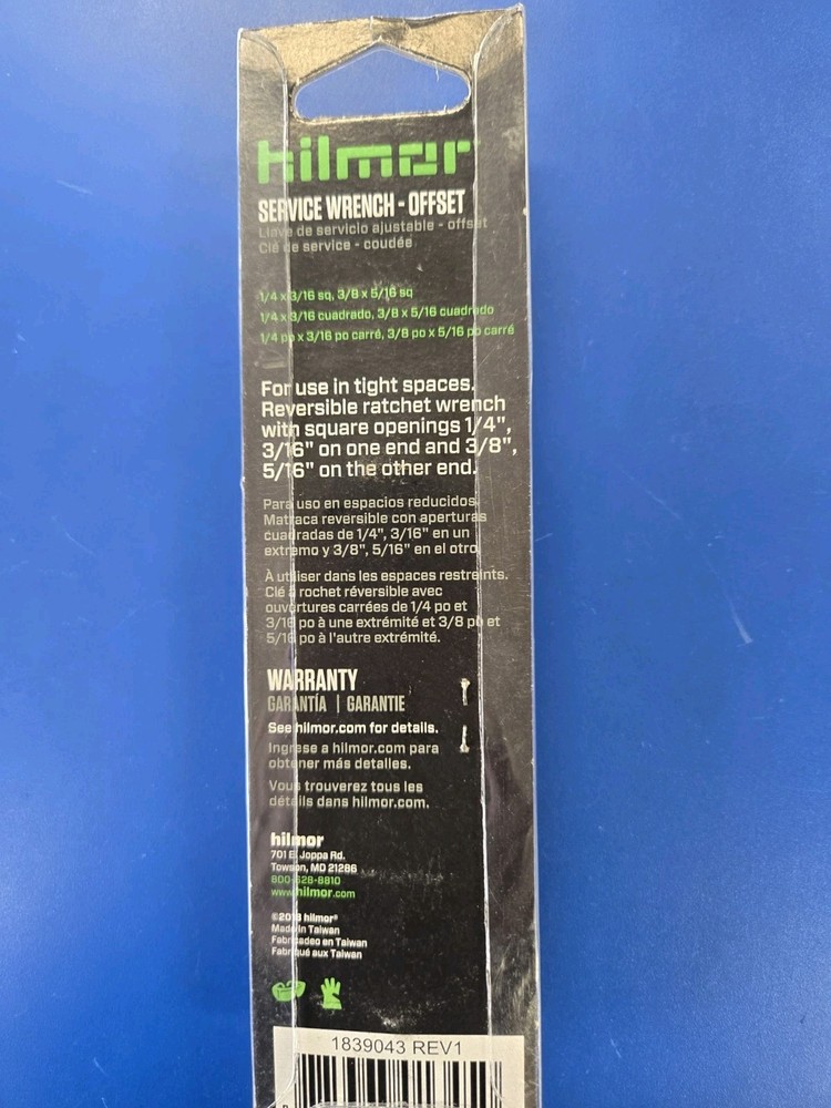 HILMOR - 1839043 - OFFSET SERVICE WRENCH