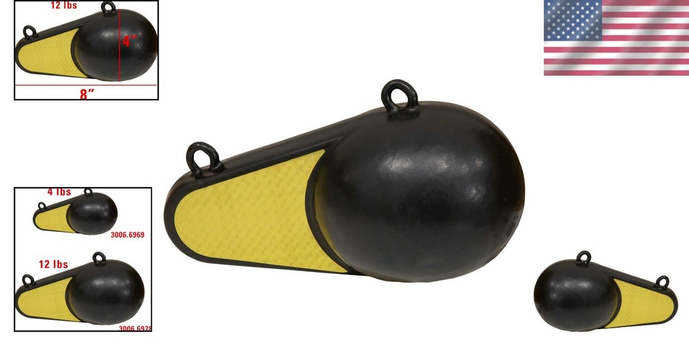 12 lbs Downrigger Weight with Polyethylene Coating for Trolling Success