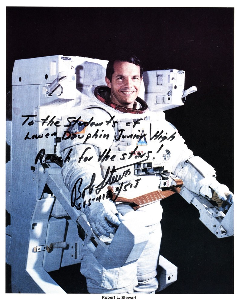 Shuttle Astronaut Robert L. Stewart Signed Photo