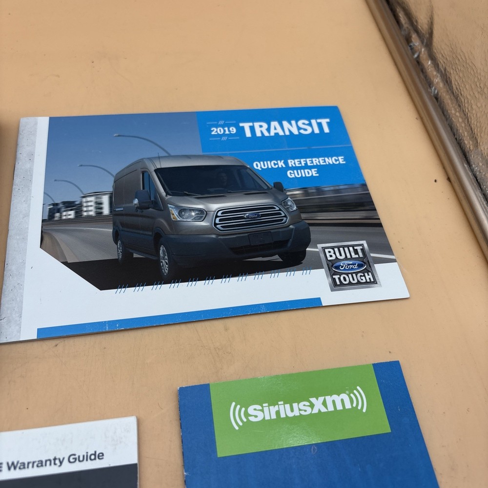 2019 Ford Transit Owners Manual, Quick Reference Guide With Case Included