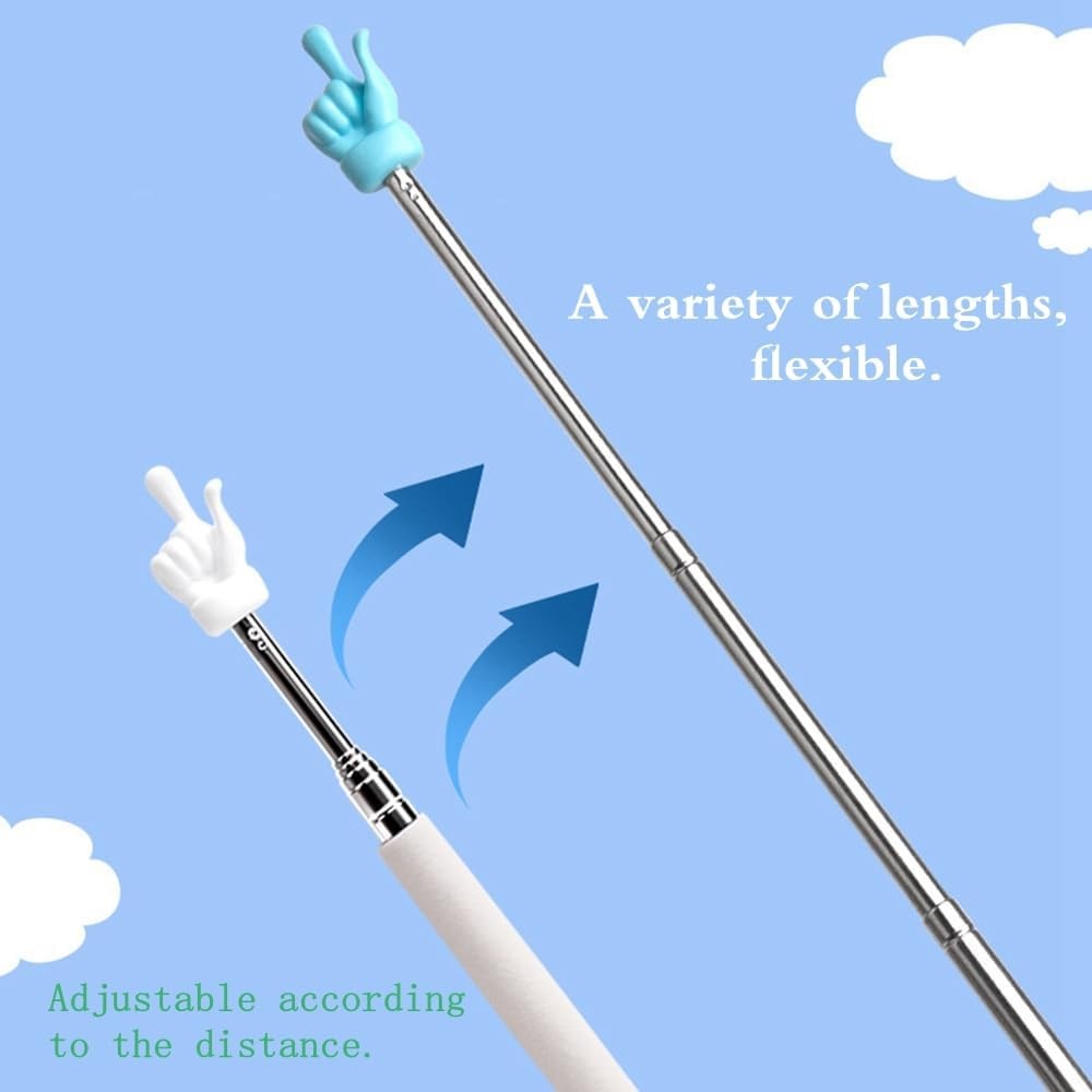 Teacher Pointer Sticks Finger,Pointer for Classroom,Telescoping 1 PCS, Blue