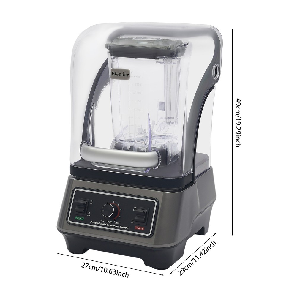 Multifunctional Blending Machine w/Thick Shield Commercial Blender Speed Control