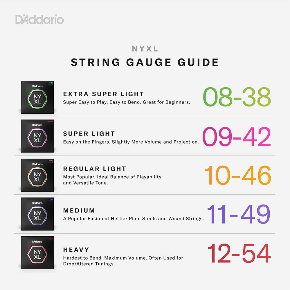 D'Addario Light 3-Pack Electric Guitar Strings, 10-46 Regular Light, 3-Pack