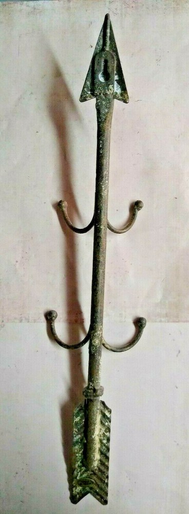 Towel Hat Coat Arrow Wall Multi Hook Beach Shabby Rustic