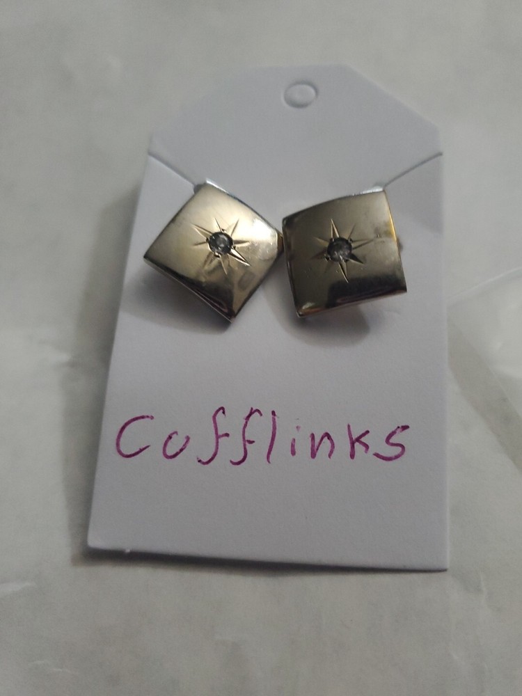 Square Goldtone Square Cufflinks