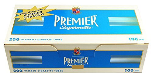 Premier Supermatic Blue (Light) - 100mm Cigarette Tubes [5-Boxes]