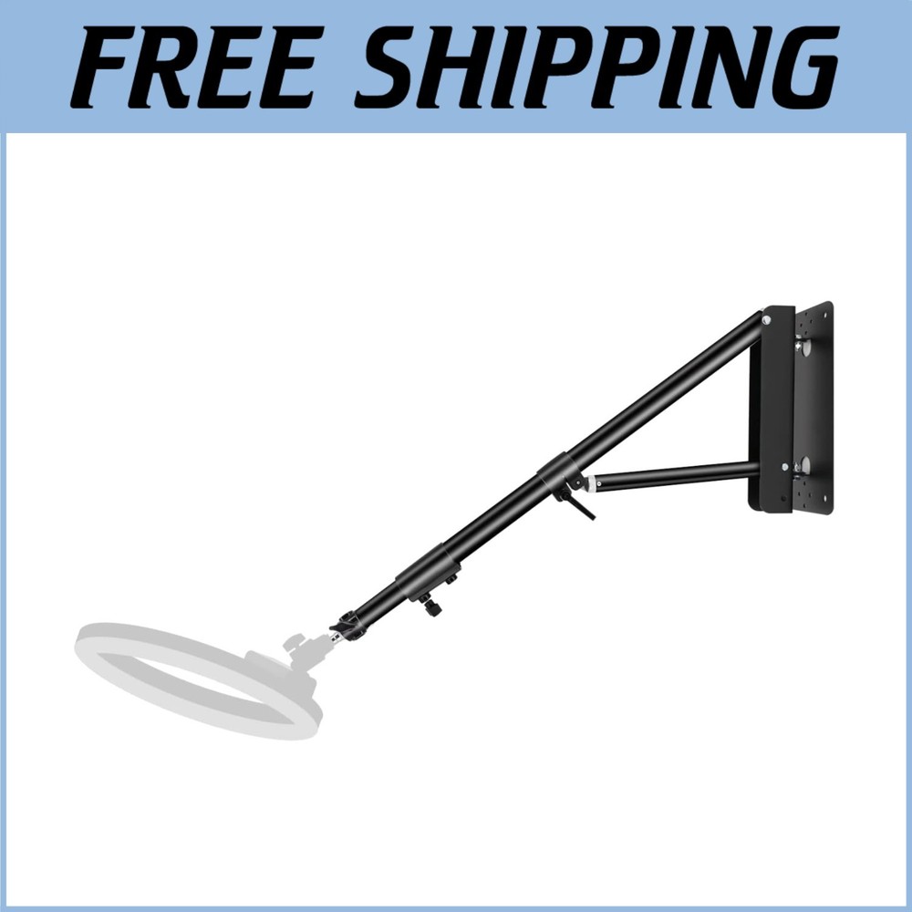 4.3ft Adjustable Wall Mount Boom Arm for Studio Lighting - Versatile & Durable=