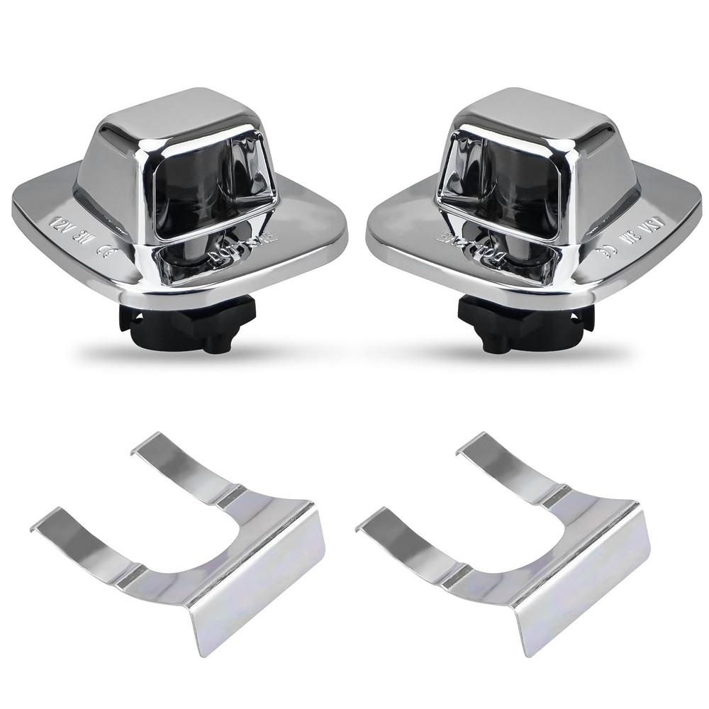 LED License Plate Light Lamp with Chrome Housing For 1988-1999 Chevy GMC Silv...