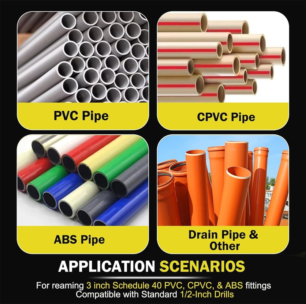04526 PPR300 3 Inch Plastic Pipe Fitting Reamer PVC ABS CPVC Socket Saver