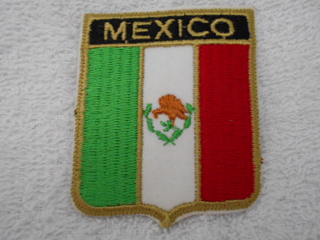 MEXICO  COUNTRY FLAG NEW NAME PATCH TAG