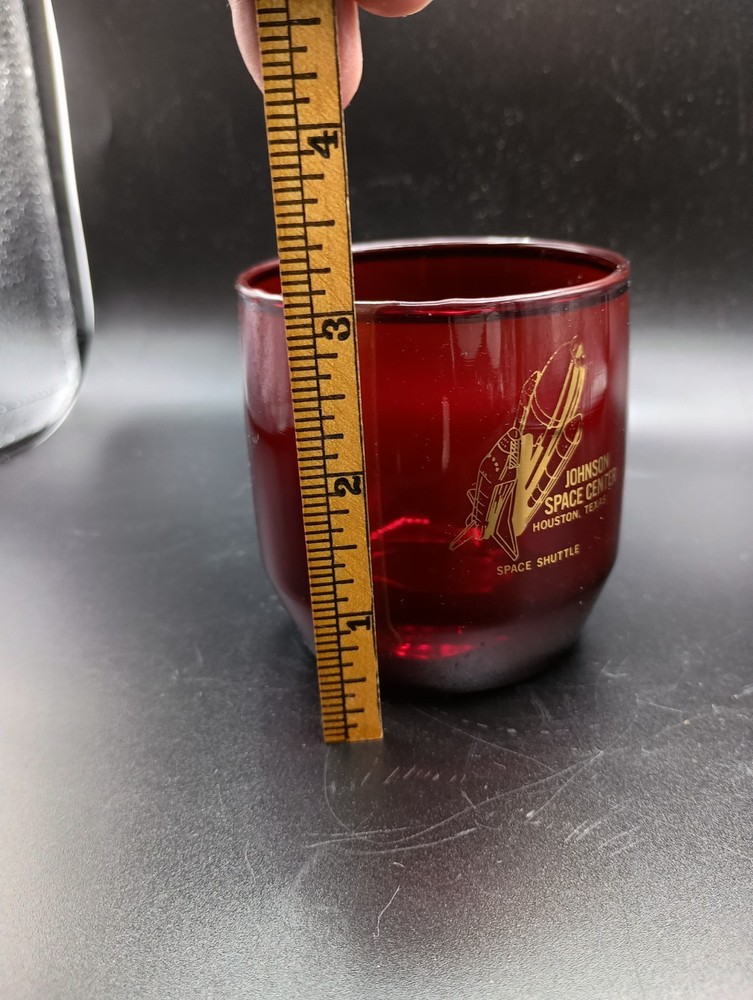 Anchor Hocking Royal Ruby Johnson Space Center NASA Space Shuttle Rocks Glass