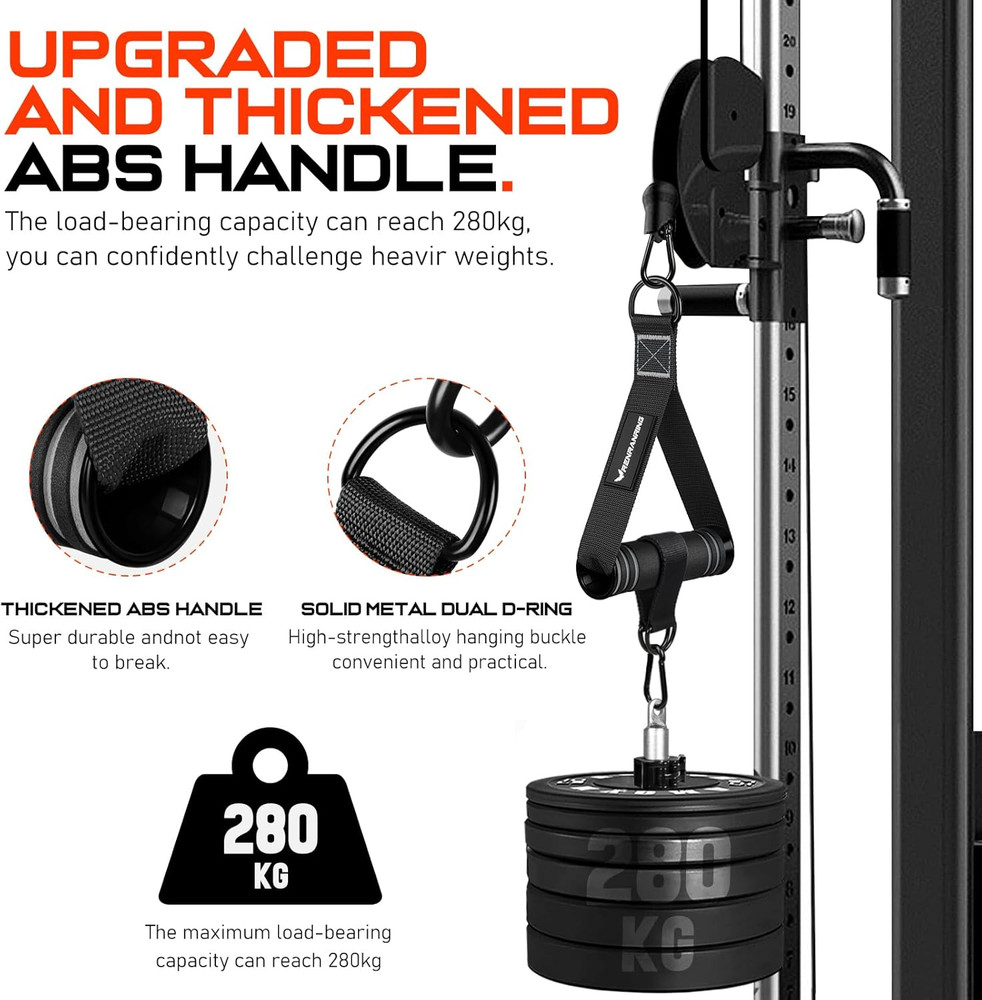 Gym Exercise Handles, Replacement Handle Attachments for Cable Machine Pulleys