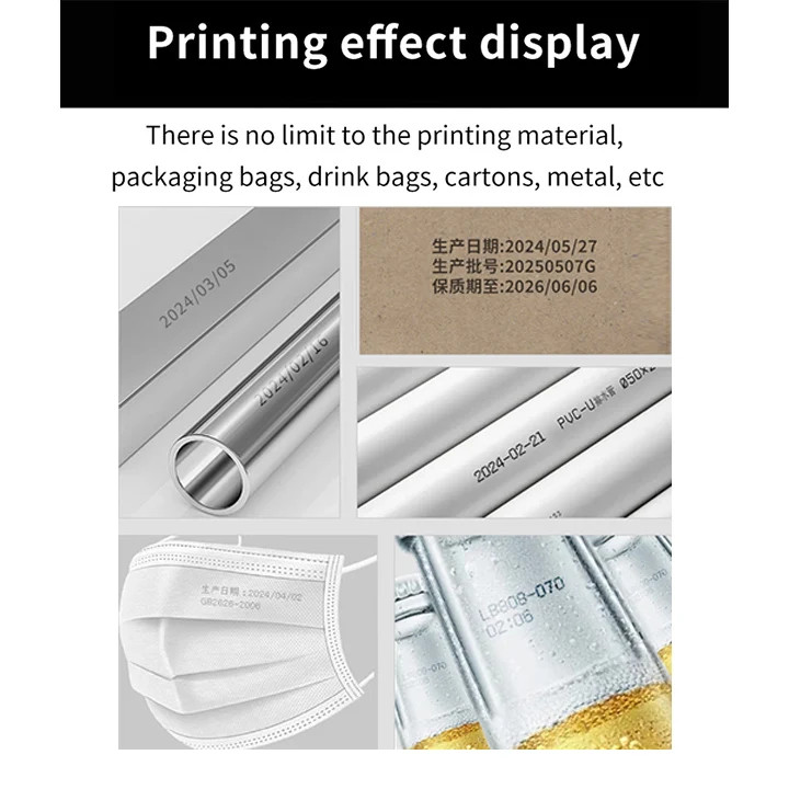 12.7mm handheld inkjet printer prints expiration date text batch number barcode