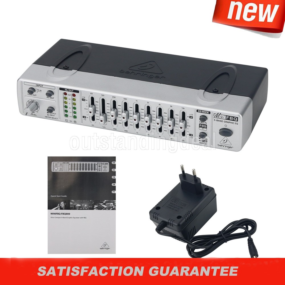 FBQ800 9-Band Graphic EQ Equalizer Feedback Suppressor Anti-howling Equalizer