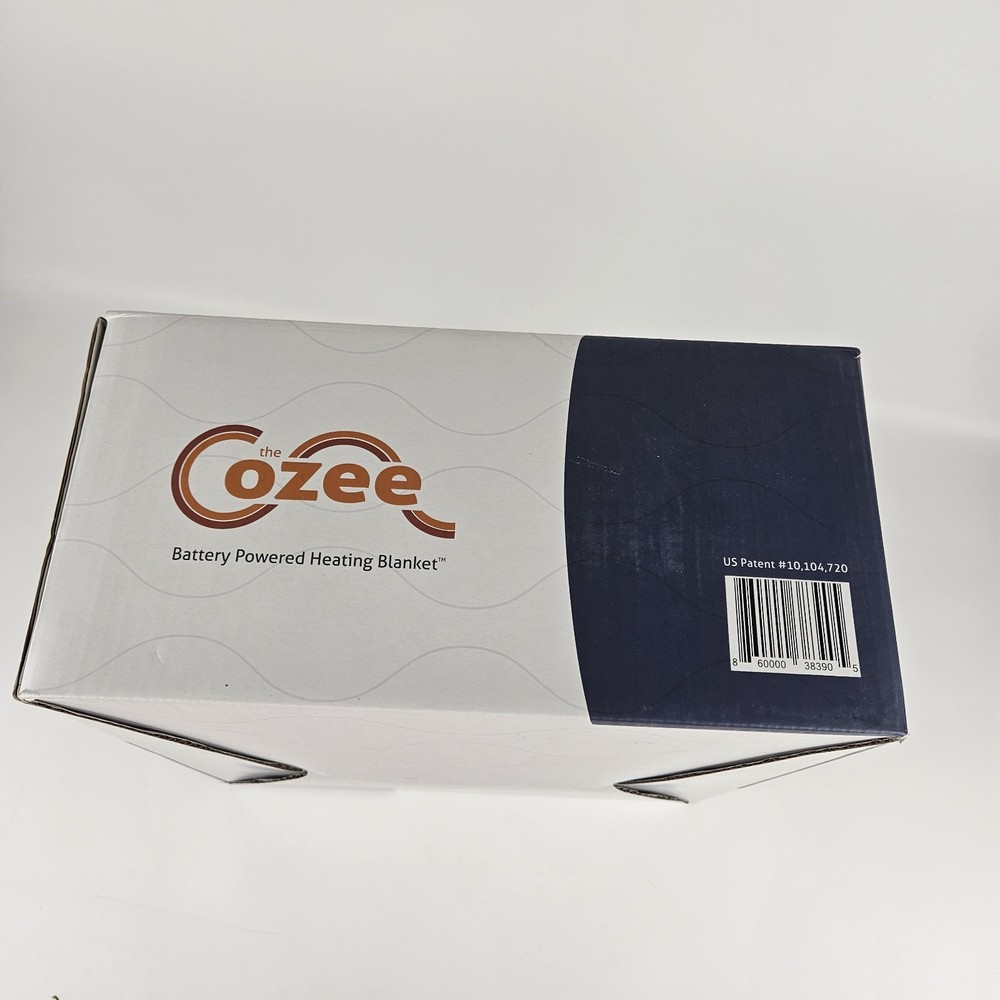 The Cozee Battery Powered Heating Blanket Navy Blue