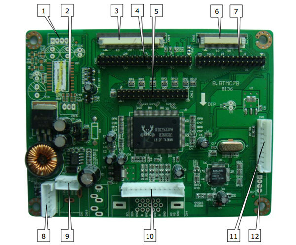 VGA Controller Board for 8.4inch 640x480 CCFL Backlight LCD Screen AA084VC03