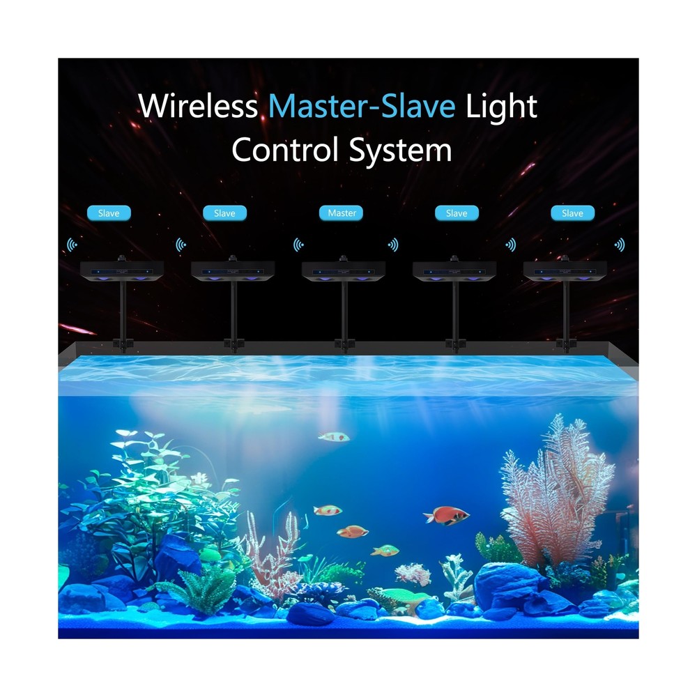 Aquarium Light - 95 Watt Sunrise Sunset Moonlight, Group Control Program Cora...