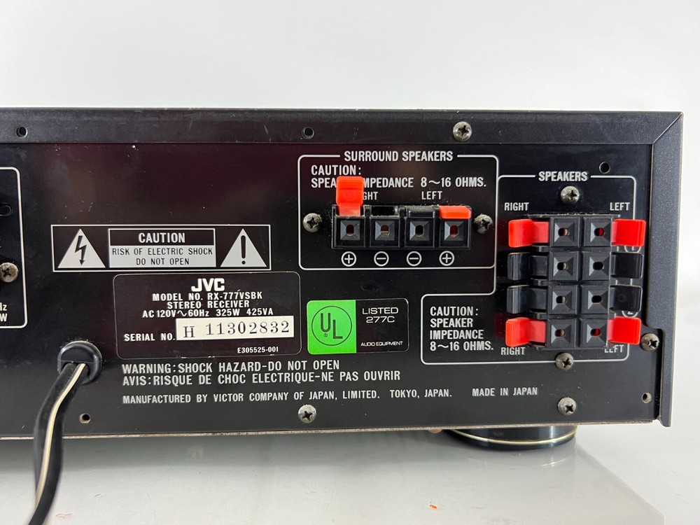 JVC RX-777VSBK AM FM Digital Surround System Receiver