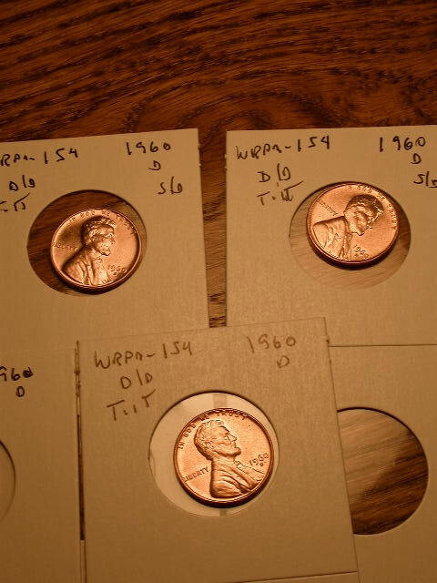 1960-D SD WRPM#154 D/D Tilted Ch/Gem BU/Uncirculated Red Lincoln Cent Error
