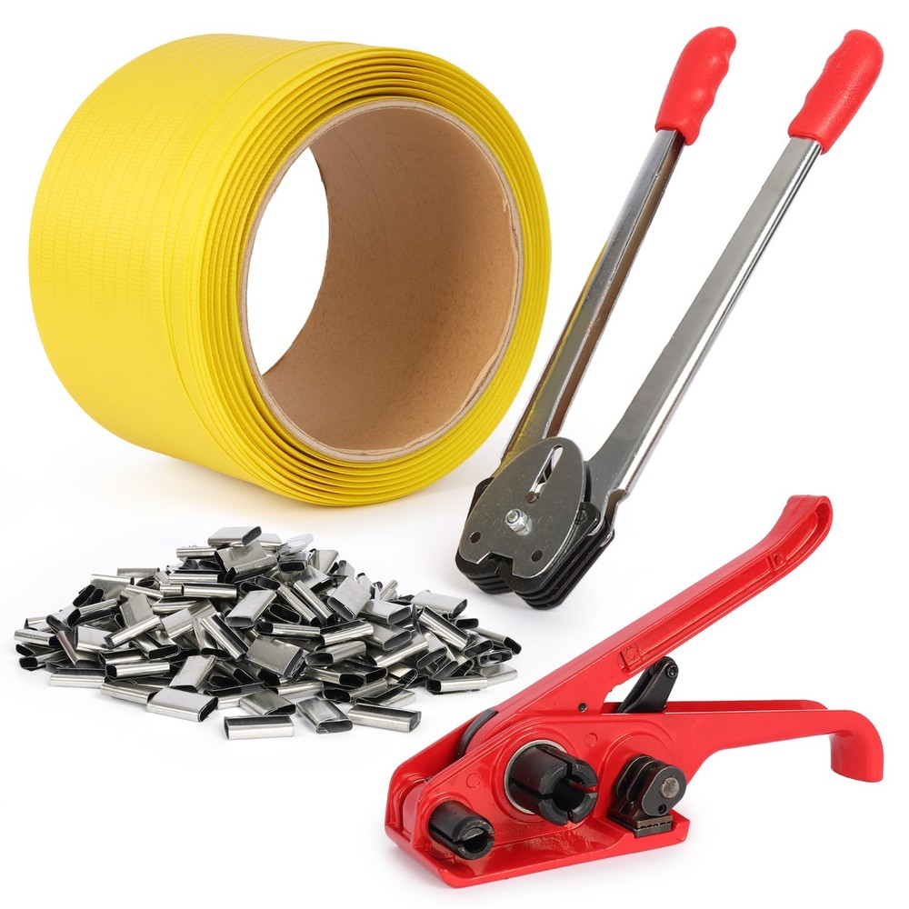 U.S. Solid 1/2" x 656 ft Strapping Tensioner Kit w/ 140 Seals & Tool