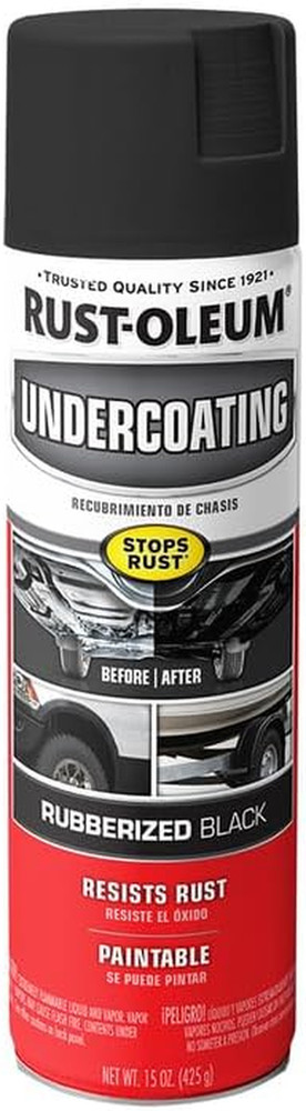 Rust-Oleum Stops Rust Undercoating Spray 15oz Rubberized Black 6-Pack