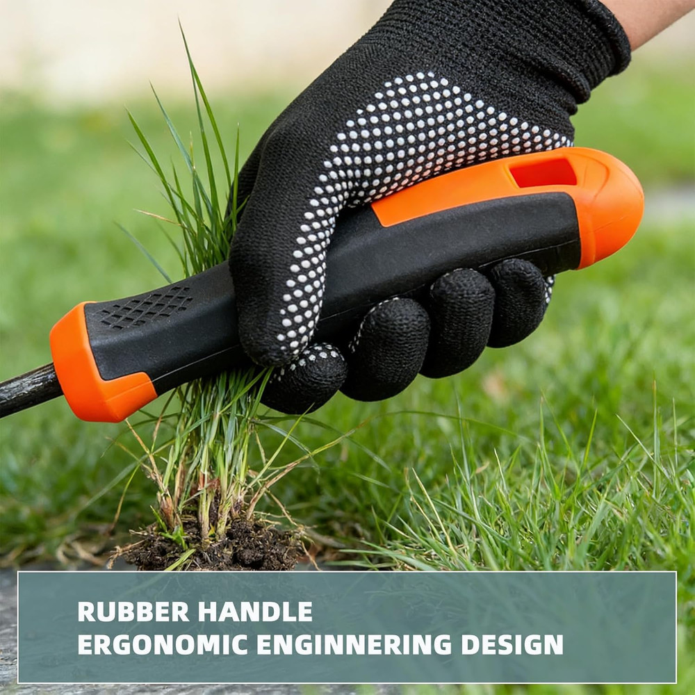 Durable Dual-Purpose Weed Puller Tool with Manganese Steel Teeth