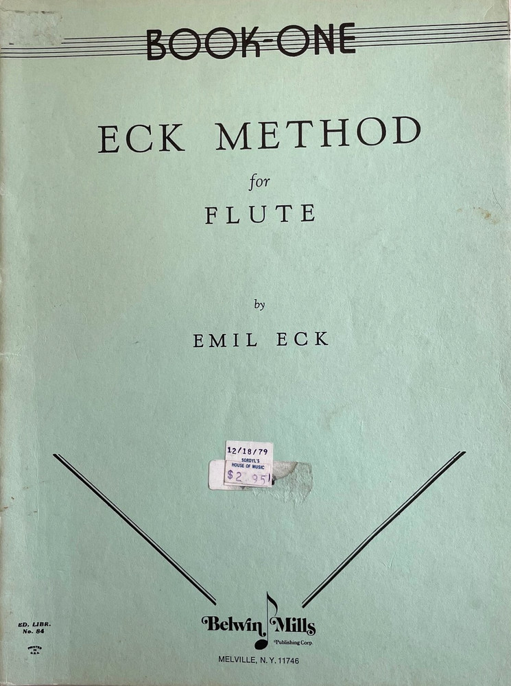 Eck Method for Flute, Book 1, by Emil Eck
