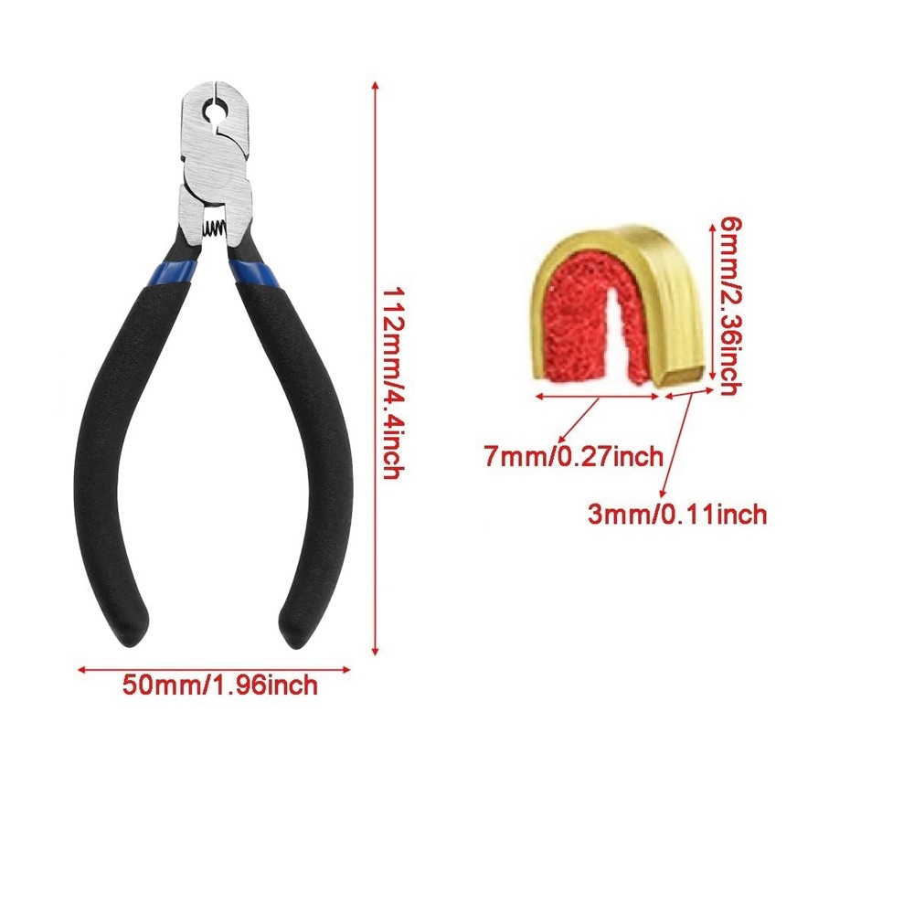 AHOSOUTLY Archery Bow String Nocking Points Set with T Square Ruler Blue