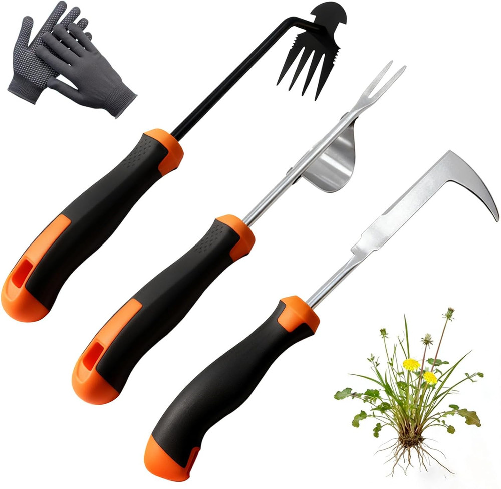 Portable Stainless Steel Weed Puller Tool for Garden and Backyard Use