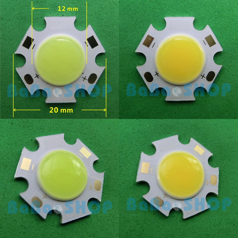 3W 5W Cold 6000K / Warm 3000K White Round COB LED for Lamp Spot Light Bulb 22mm