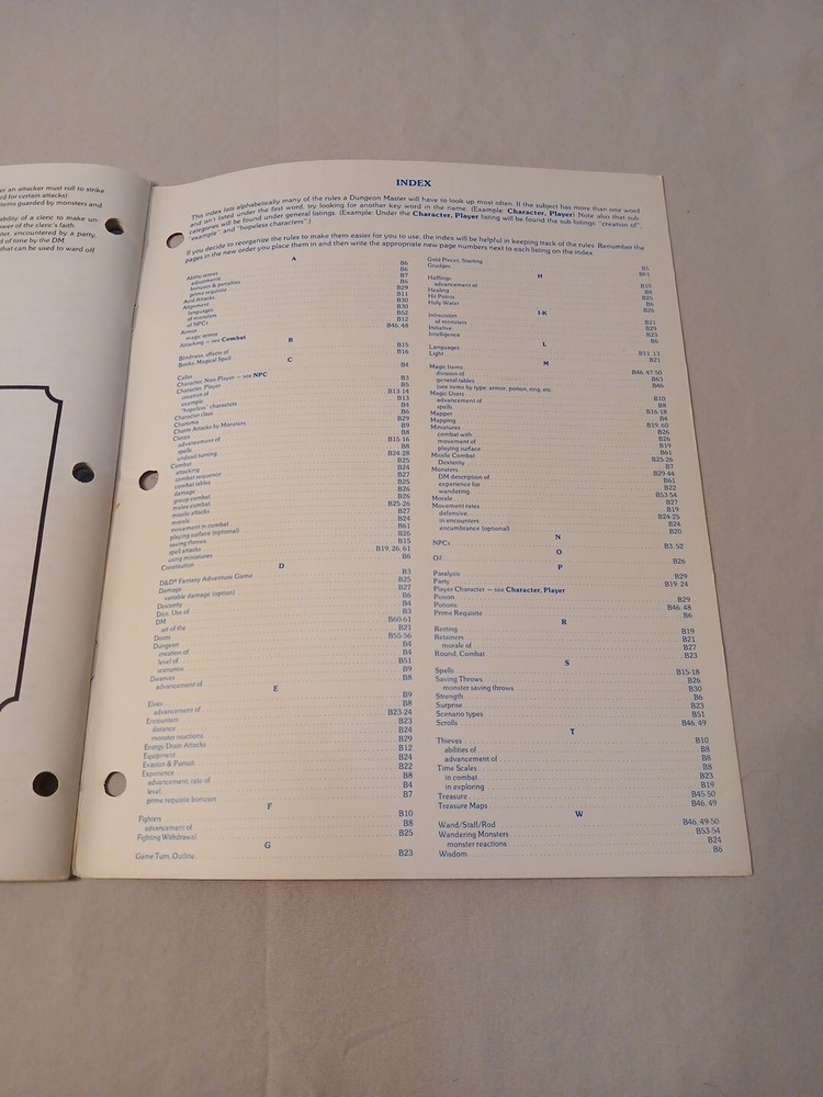 Vintage Dungeons and Dragons Basic Rulebook Very Fine Condition