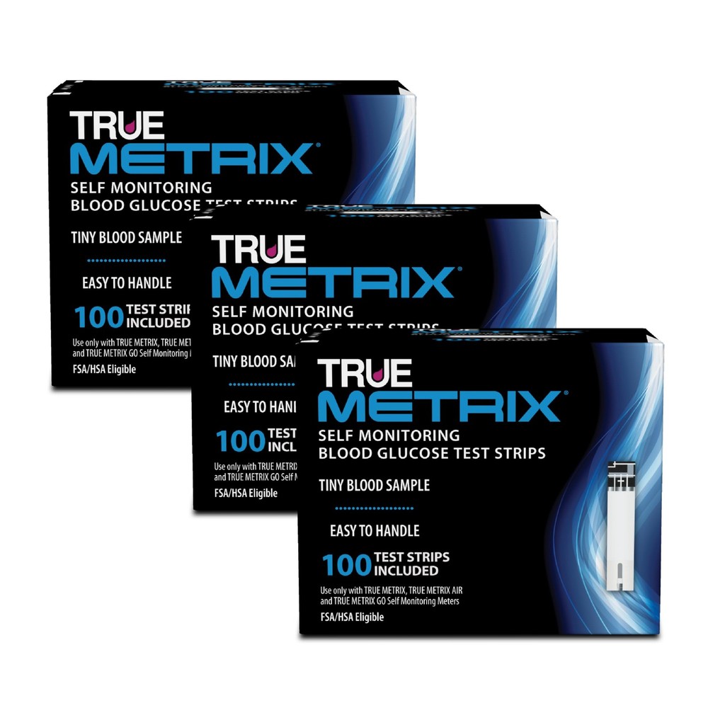 True Metrix Blood Glucose Test Strips 100