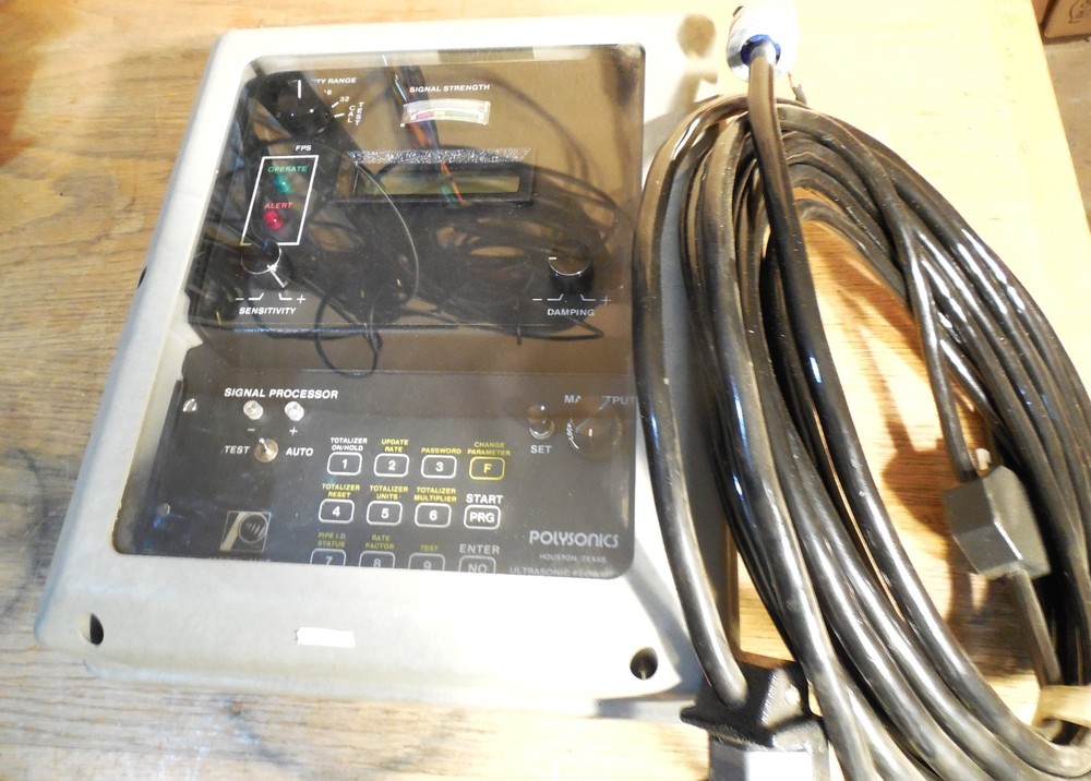 Looks New Polysonics MST Flow Meter w/hose, instructions, extra PCB's