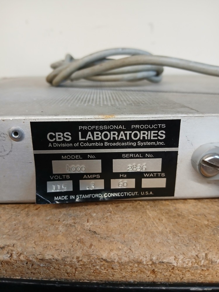 CBS Volumax Peak Controller Limiter Rack Compressor 4000