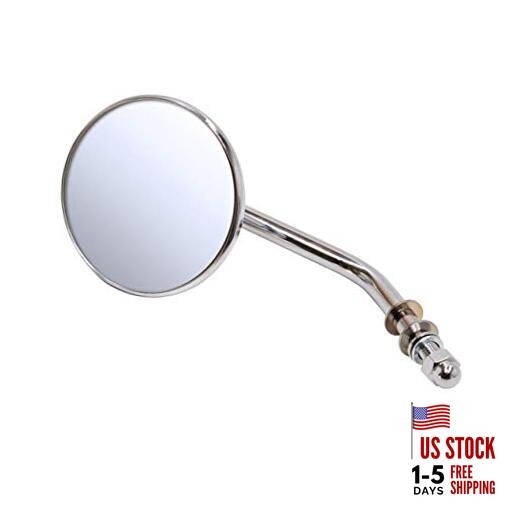 Chrome Early Style 3" Round Mirror for LEFT or RIGHT Side WITH Adjustable Arm