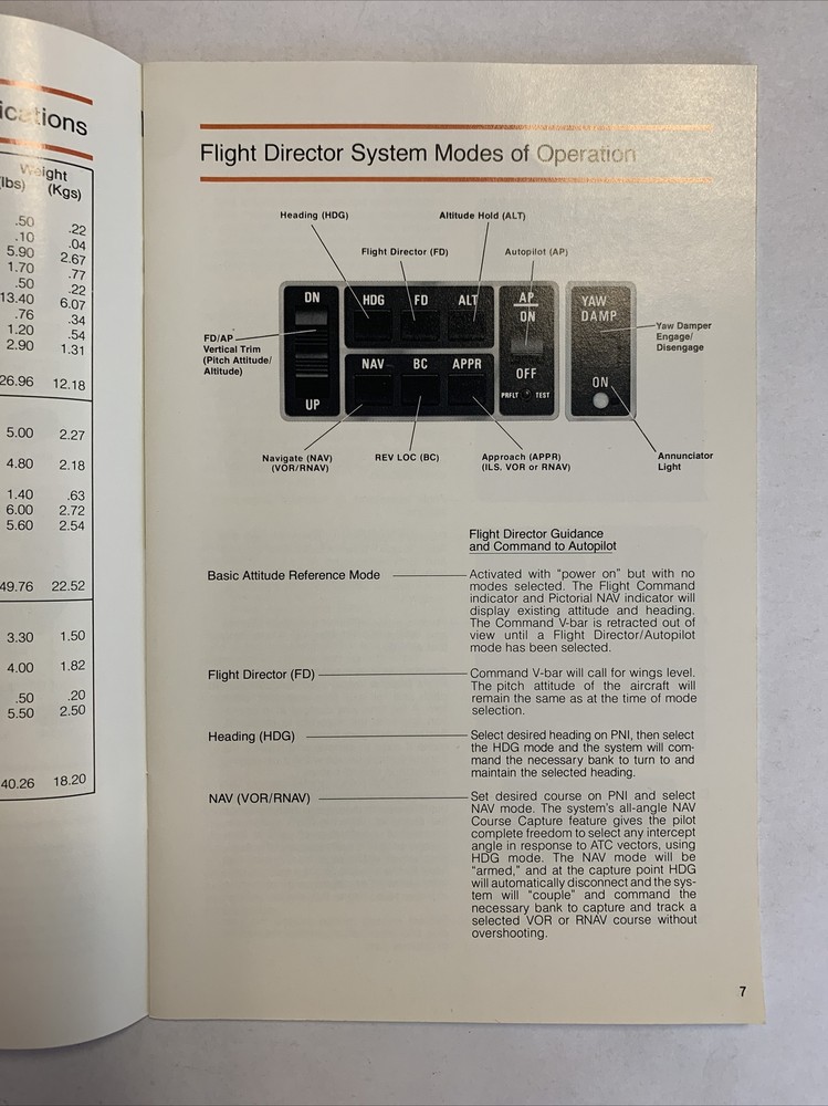 King KFC 250 Flight Control System Pilot's Guide