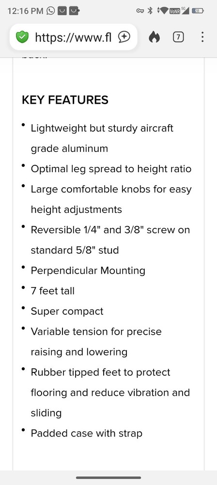 Flashpoint 7' 3 Section Aluminum Light Stands With Light and Diffuser (2)