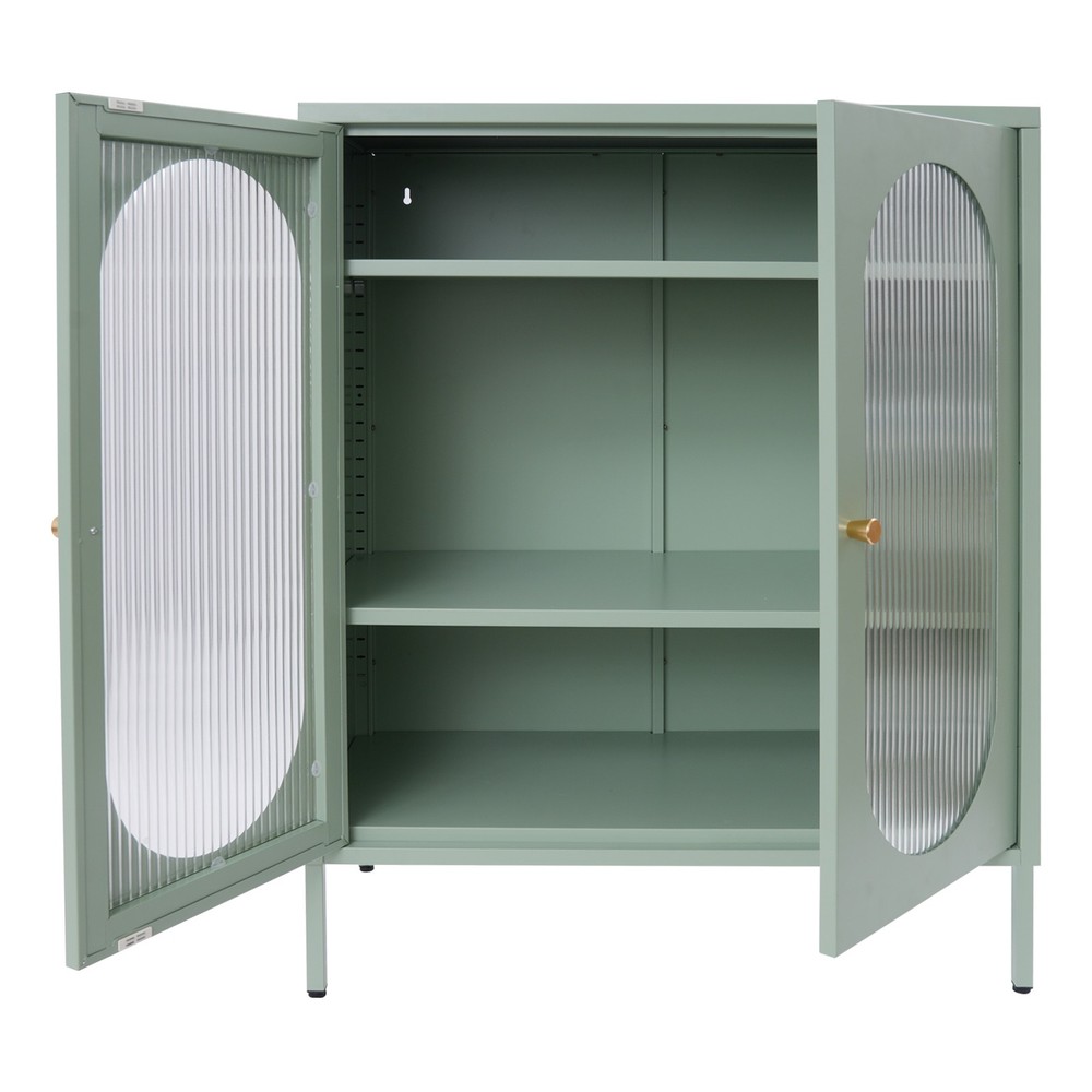 Accent Storage Cabinet with Glass Doors Decorative Cabinet Buffet & Sideboard