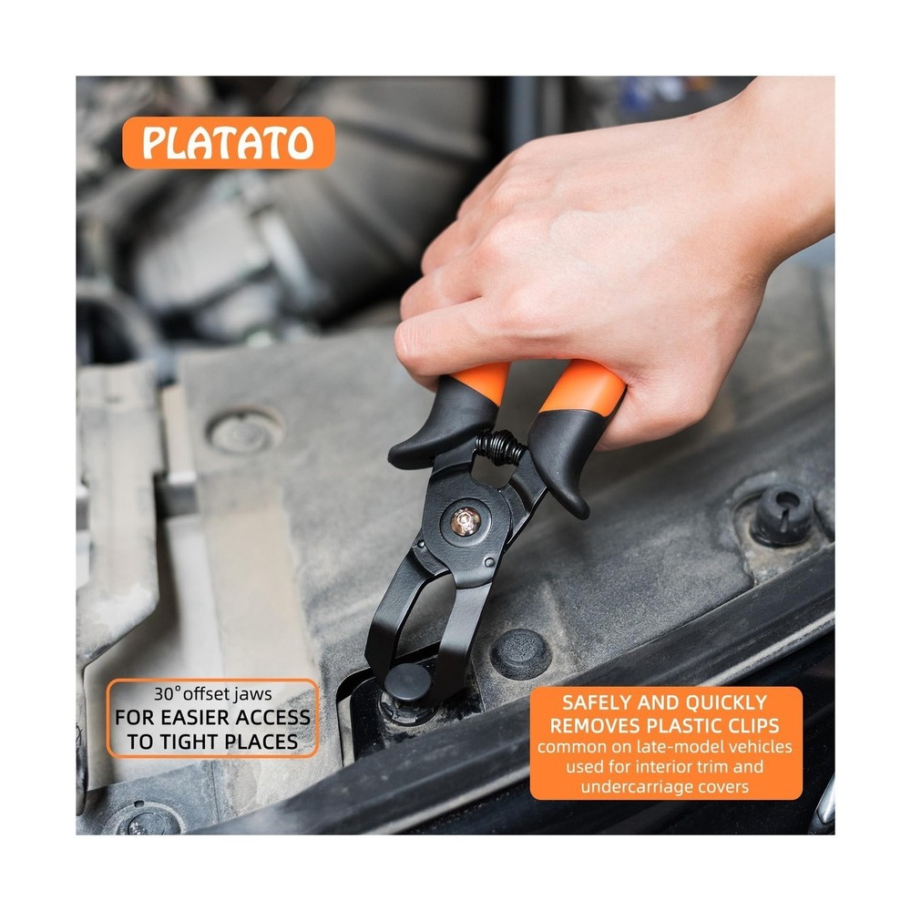 Push Pin Pliers Set 2Pc - 30掳 & 80掳 - Auto Panel Clip Removal Tool