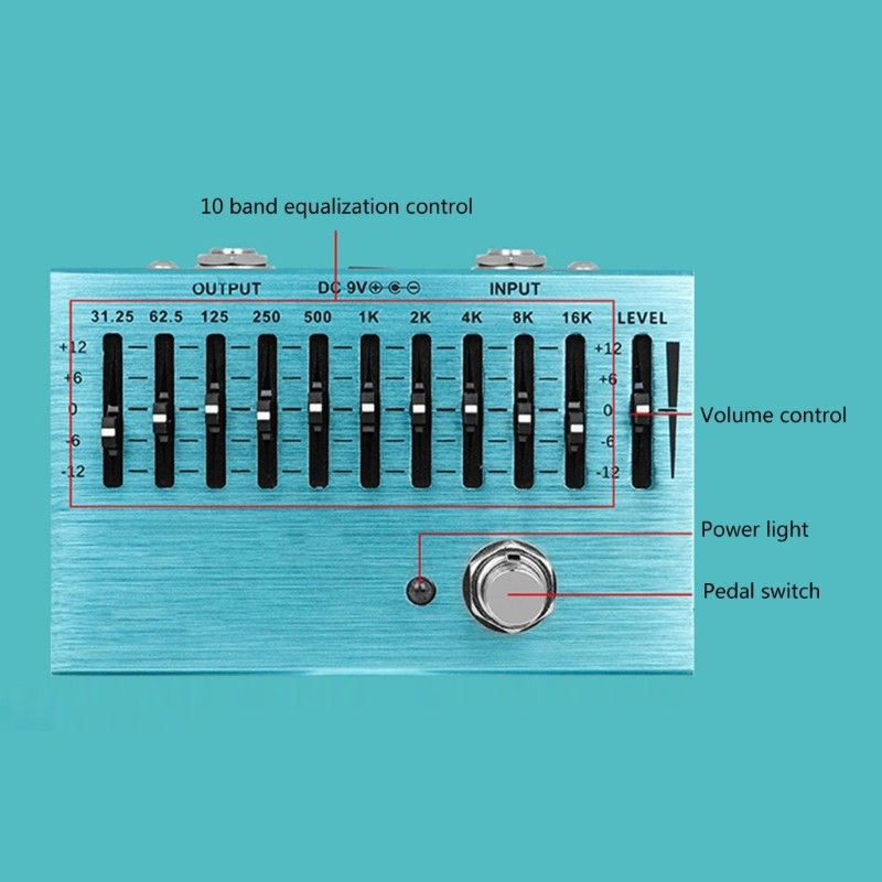 Guitar Effects Frequency Adjuster Sound Accessory EQ Pedal Portable EQ Device