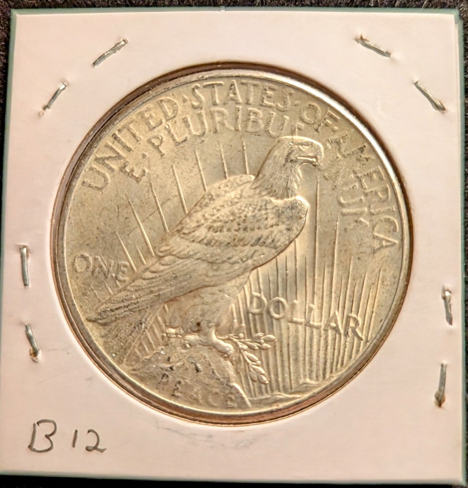 1925 Peace Silver Dollar AU Nice Luster!! Solid Mint State. Look!