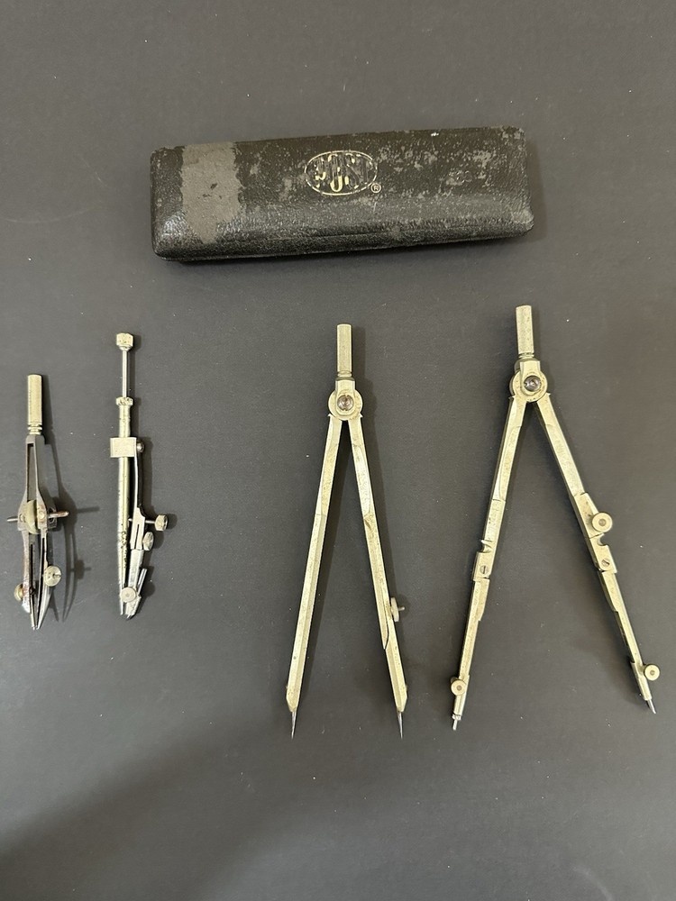 VTG Compass Drafting Tools Technical Drawing Engineering Germany Post Lot Of 5