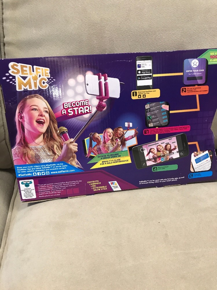 Selfie Mic Selfie Stick Microphone Sing Record Share Fun Gift