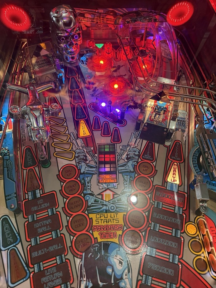 Terminator 2 Judgment Day Pinball Machine Lighted LED Williams MODS