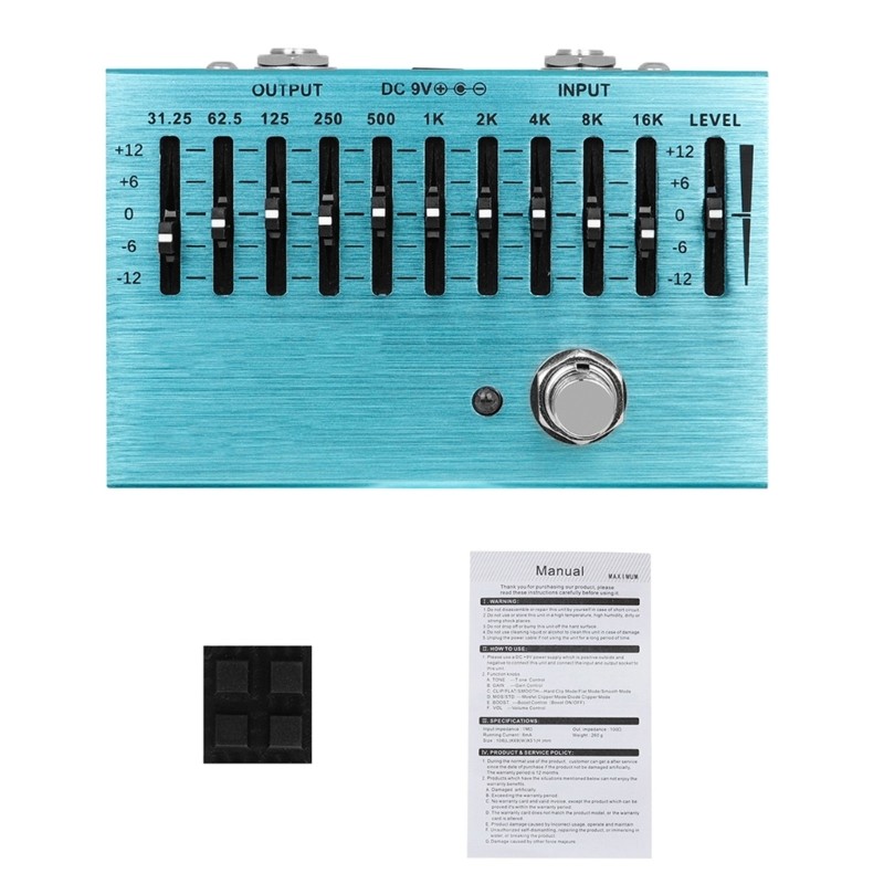 Guitar Effects Frequency Adjuster Sound Accessory EQ Pedal Portable EQ Device