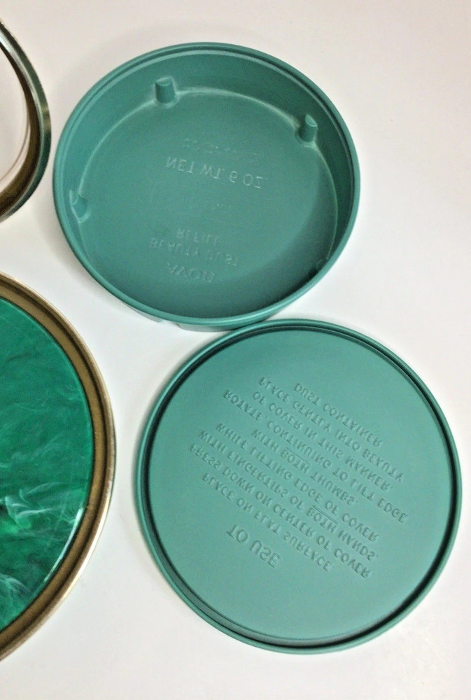 Vintage Avon Vanity Box Retro Dusting Powder Container Mid Century Decor Empty
