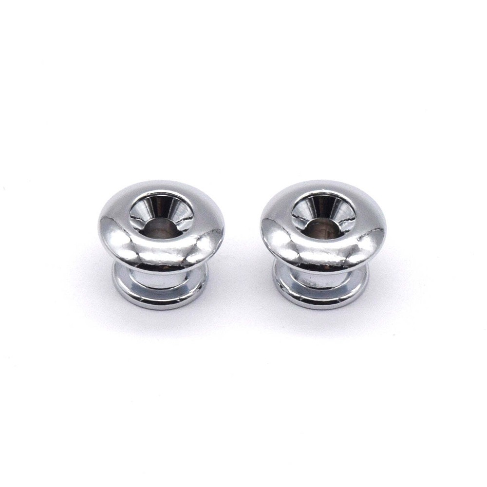 KD By AxLabs Small Strap Buttons (2) Rounded Top - Chrome